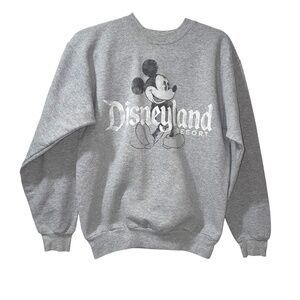 Walt Disney World Hanes Disneyland Resort Gray Sweatshirt Sz S‎ Mickey Mouse